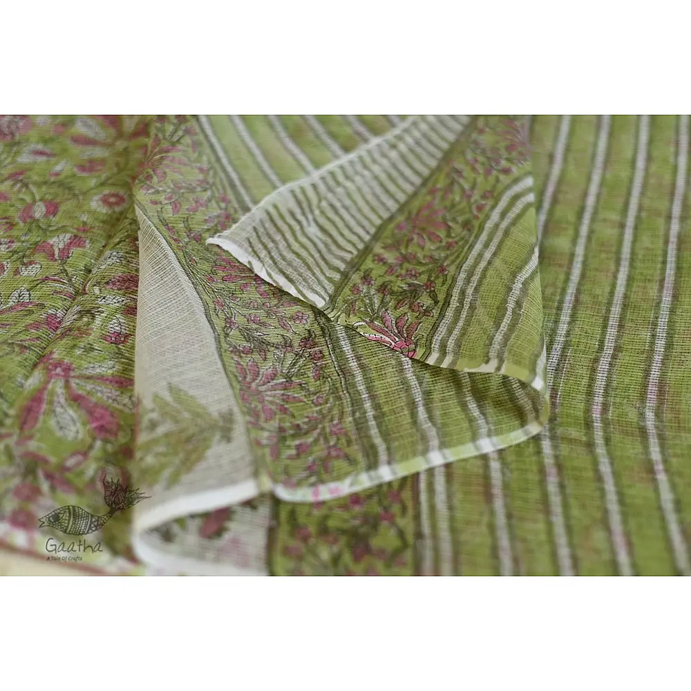 shop sanganeri hand block printed kota cotton saree