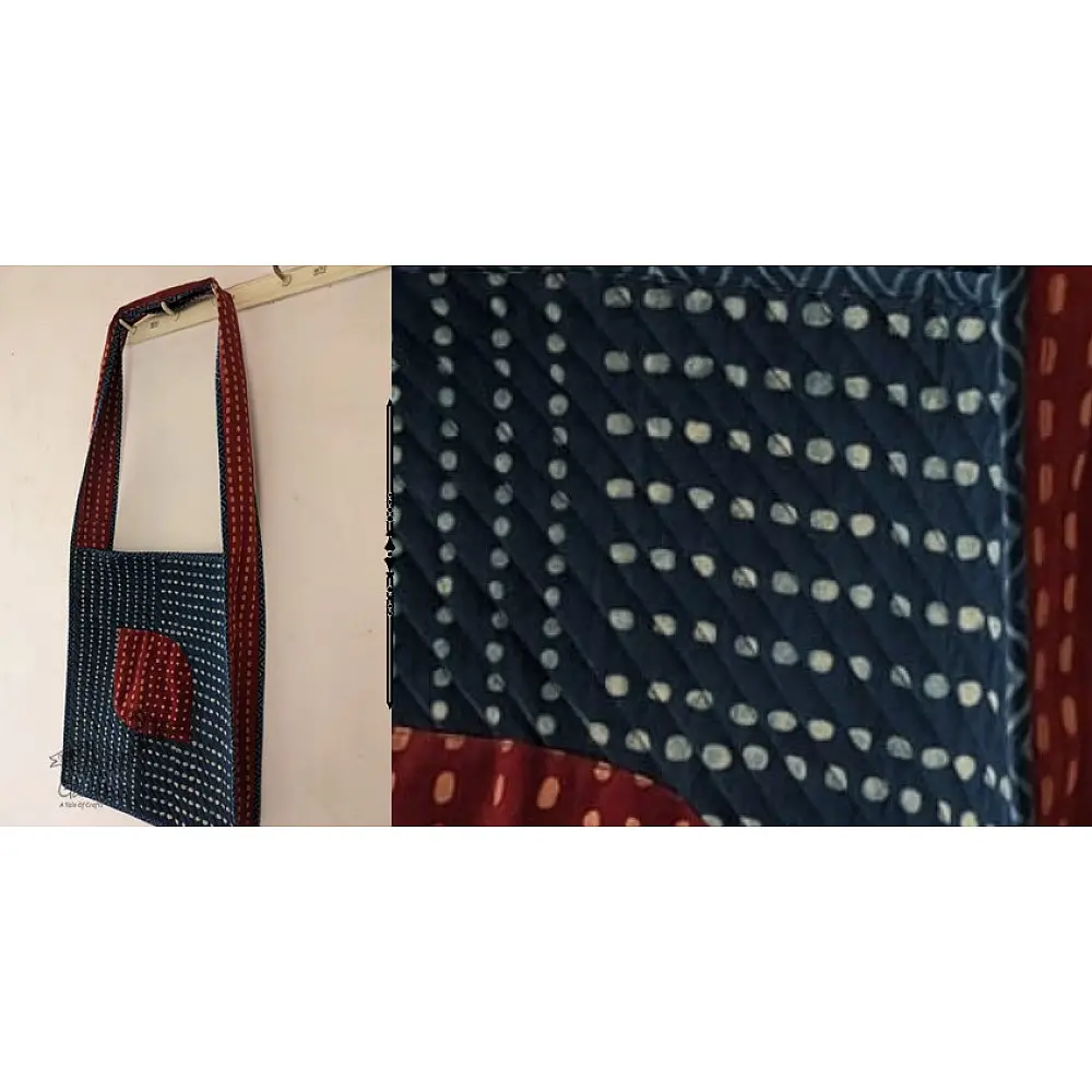 shop Block Printed Quilted Handbag