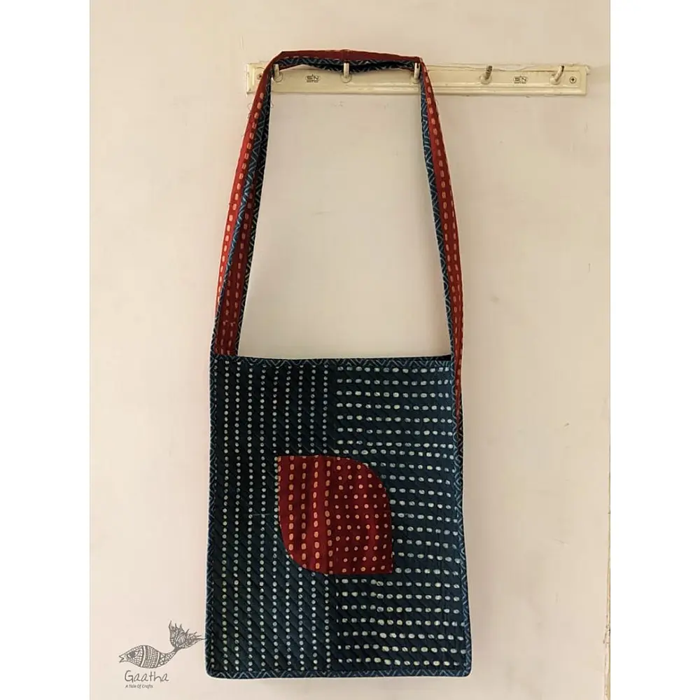 shop Block Printed Quilted Handbag