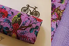 टांका - Embroidered Cotton Bed cover { Double bed } ~ 8