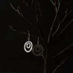 Shashi | Filigree Silver Earring - Circle