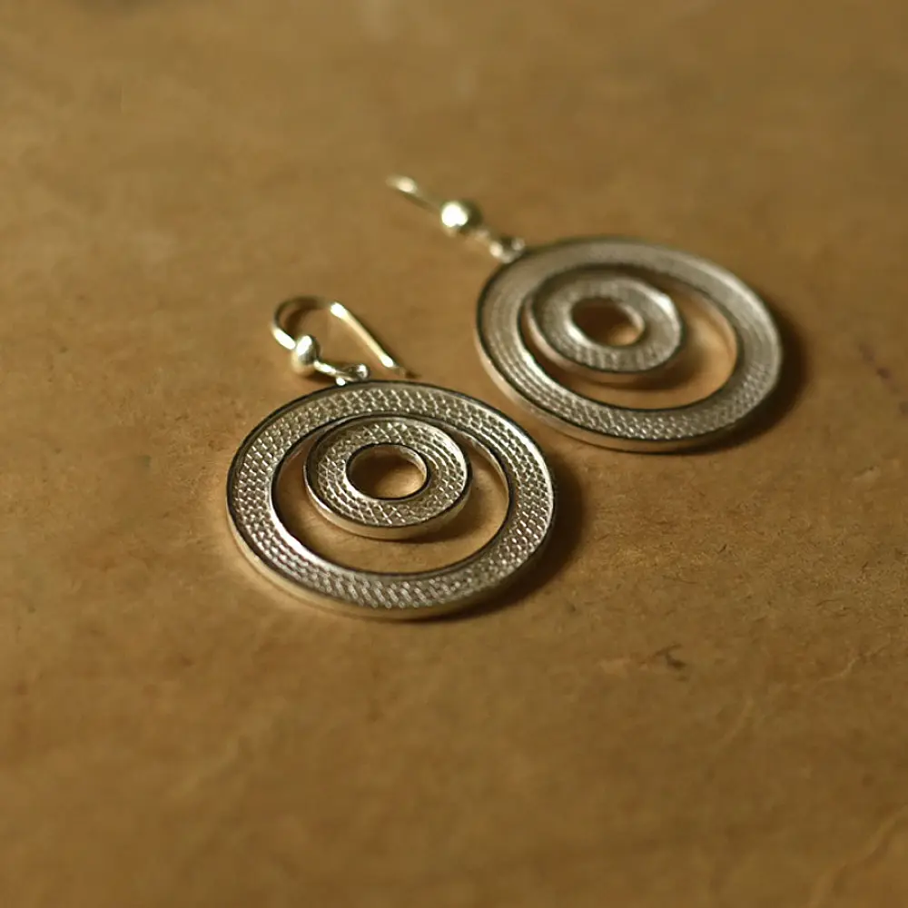 Shop Handcrafted Silver Earring - Circle