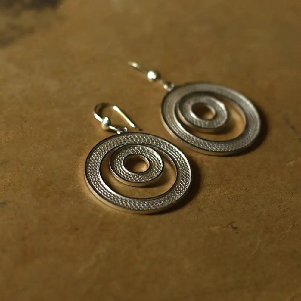 Shop Handcrafted Silver Earring - Circle