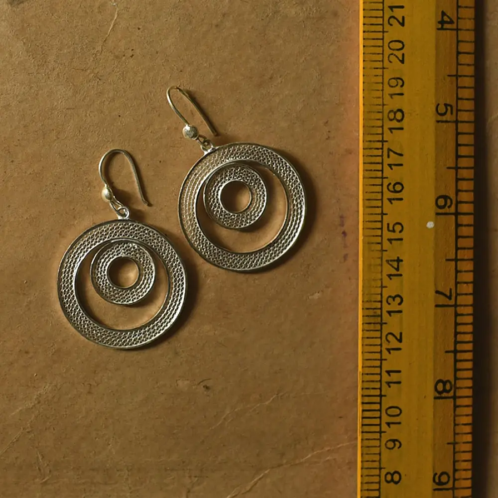 Shop Handcrafted Silver Earring - Circle