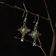 Shashi | Filigree Silver Earring - Flower