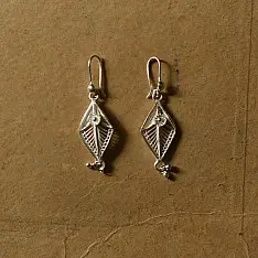 Shashi | Filigree Silver Earring ~ Dimond Shape