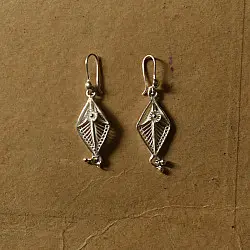 Shashi | Filigree Silver Earring ~ Dimond Shape