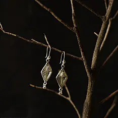 Shashi | Filigree Silver Earring ~ Dimond Shape