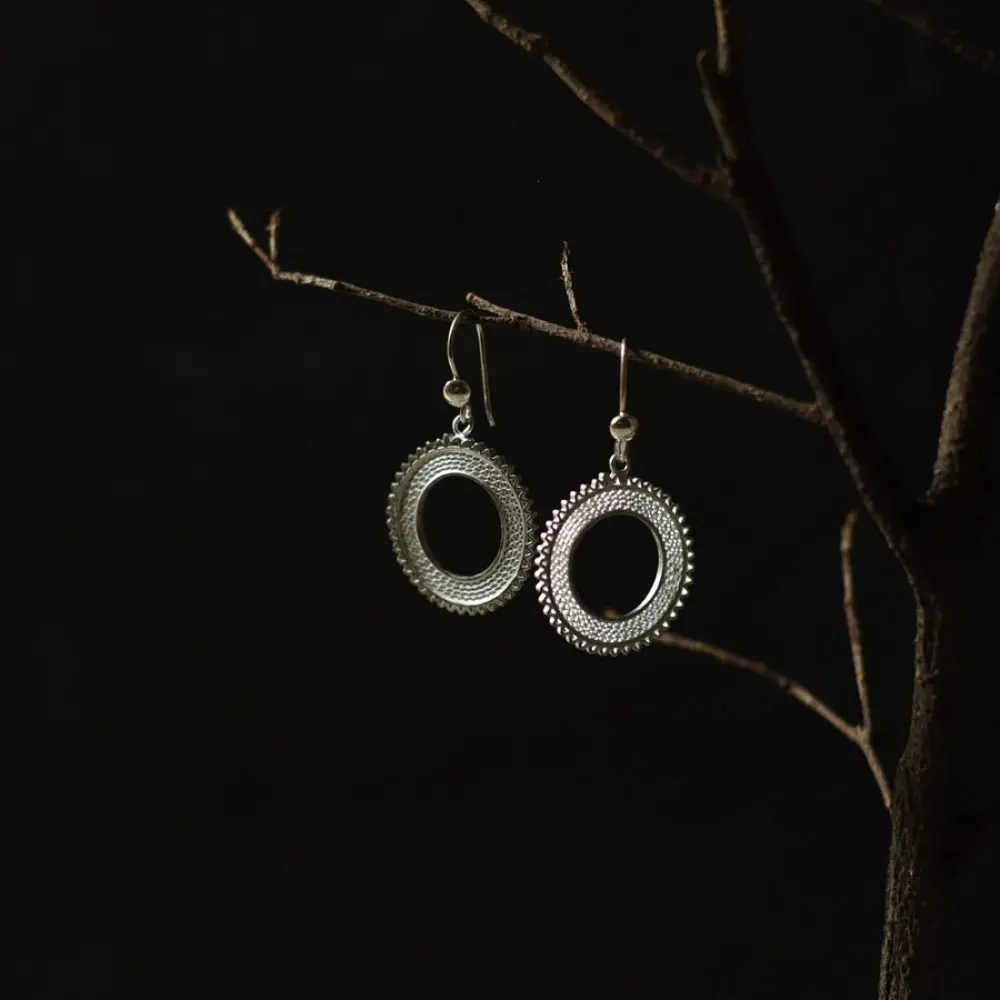 Shop Filigree Silver Earring - Round Ring