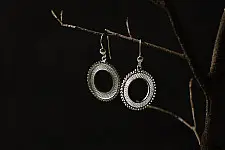 Shashi | Filigree Silver Earring - Round Ring