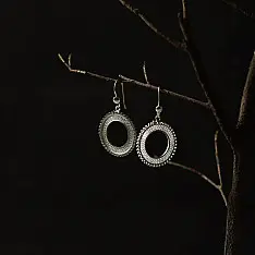 Shashi | Filigree Silver Earring - Round Ring