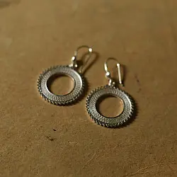 Shashi | Filigree Silver Earring - Round Ring
