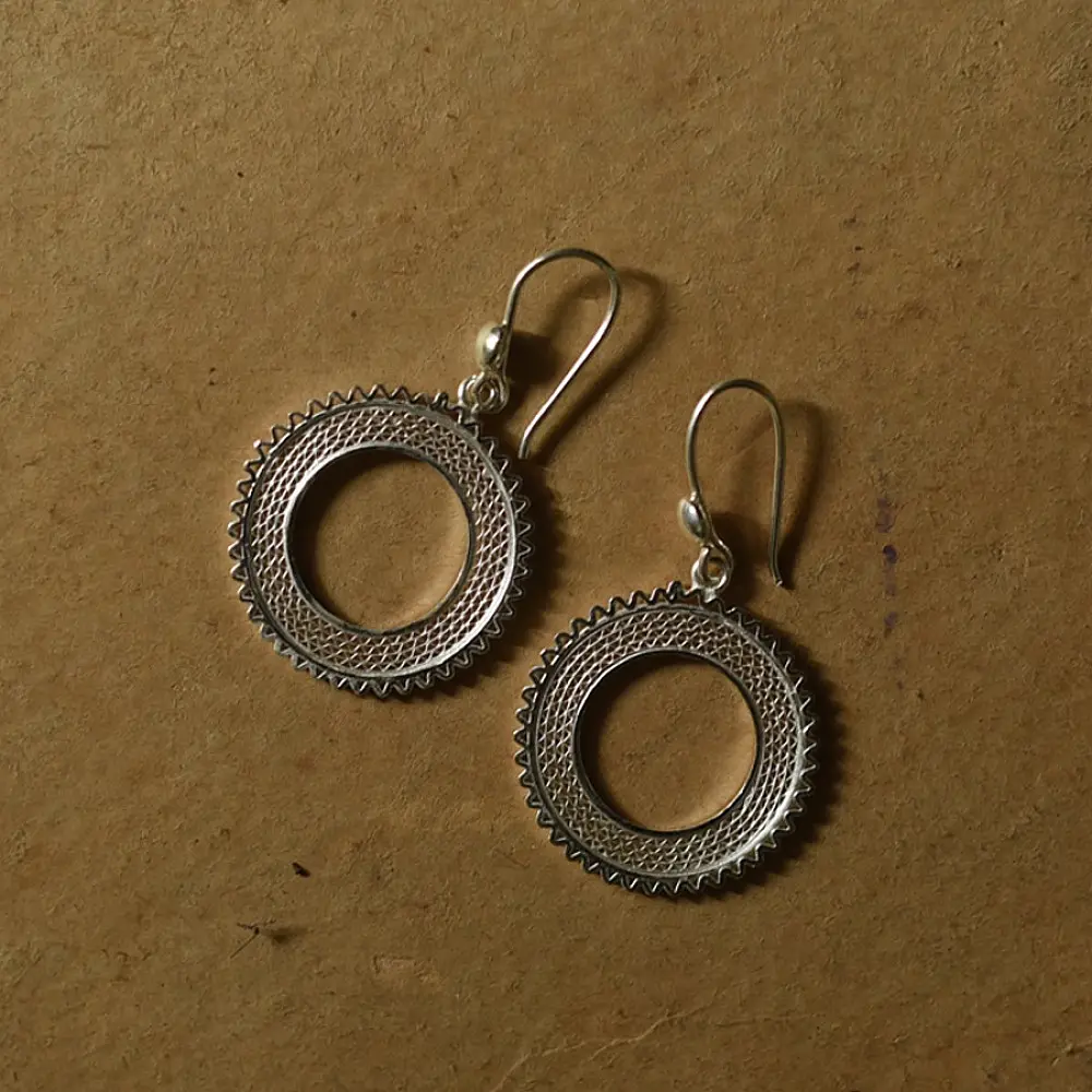 Shop Filigree Silver Earring - Round Ring