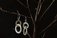 Shashi | Filigree Silver Earring - Overlap Round Rings