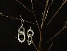 Shashi | Filigree Silver Earring - Overlap Round Rings