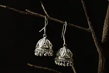 Shashi | Filigree Crafted Silver Jhumka Earring 