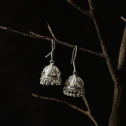 Shashi | Filigree Crafted Silver Jhumka Earring 