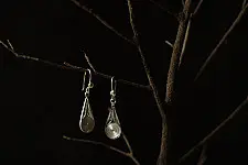 Shashi | Filigree Silver Earrings - Drop Shape