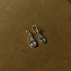 Shashi | Filigree Silver Earrings - Drop Shape