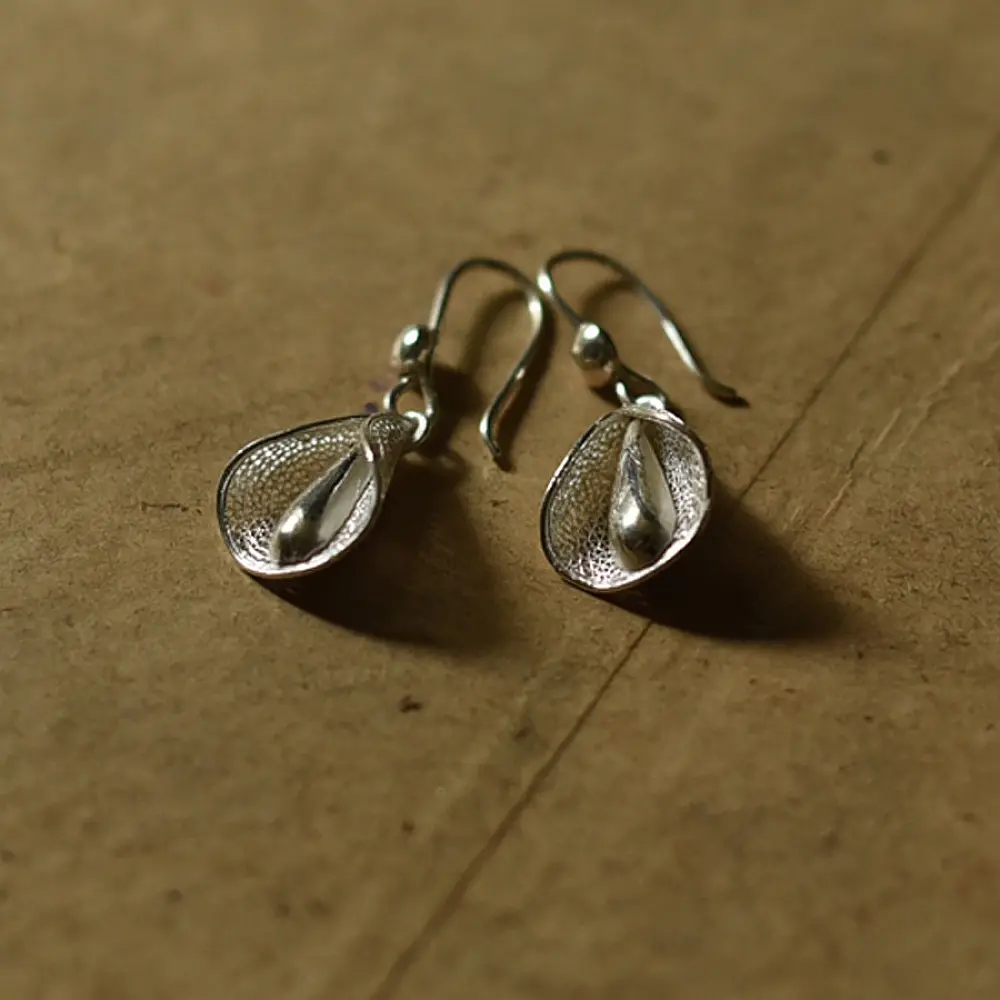 Shop Handcrafted Filigree Silver Earring