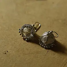 Shashi | Filigree Handcrafted Silver Earring - Jhumka
