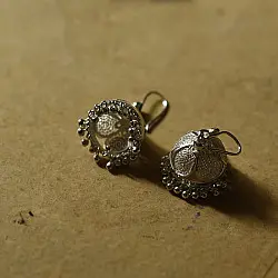 Shashi | Filigree Handcrafted Silver Earring - Jhumka
