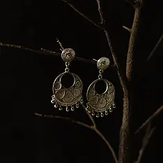 Shashi | Filigree Silver Earrings - 20
