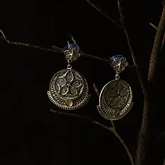 Shashi | Filigree Silver Earring - Round Dangler