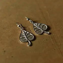 Shashi | Handcrafted Filigree Silver Earring - Paan