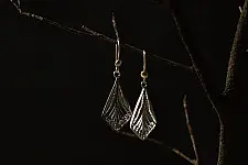 Shashi | Filigree Silver Earring - Diamond