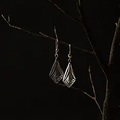 Shashi | Filigree Silver Earring - Diamond