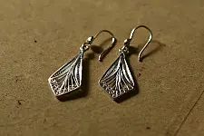 Shashi | Filigree Silver Earring - Diamond