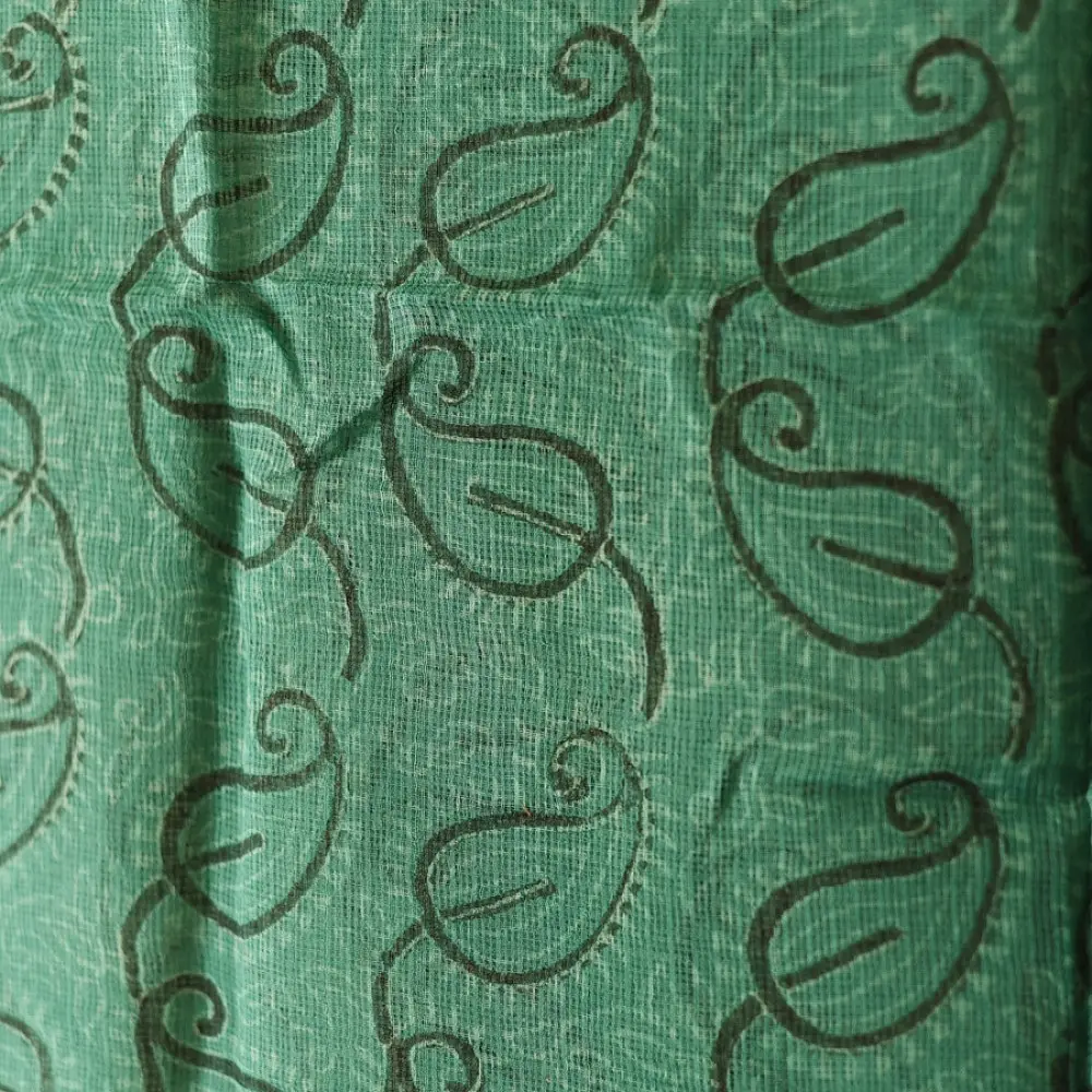 shop Block Printed Kota Cotton | Kota Doria Dupatta - Options - Yellow, Indigo, Green