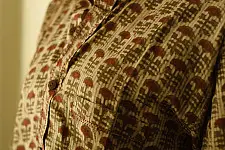 Sanganeri Shirt ✯ Pure Cotton - Block Printed Shirt ~ Brown
