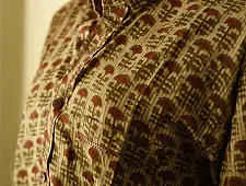 Sanganeri Shirt ✯ Pure Cotton - Block Printed Shirt ~ Brown