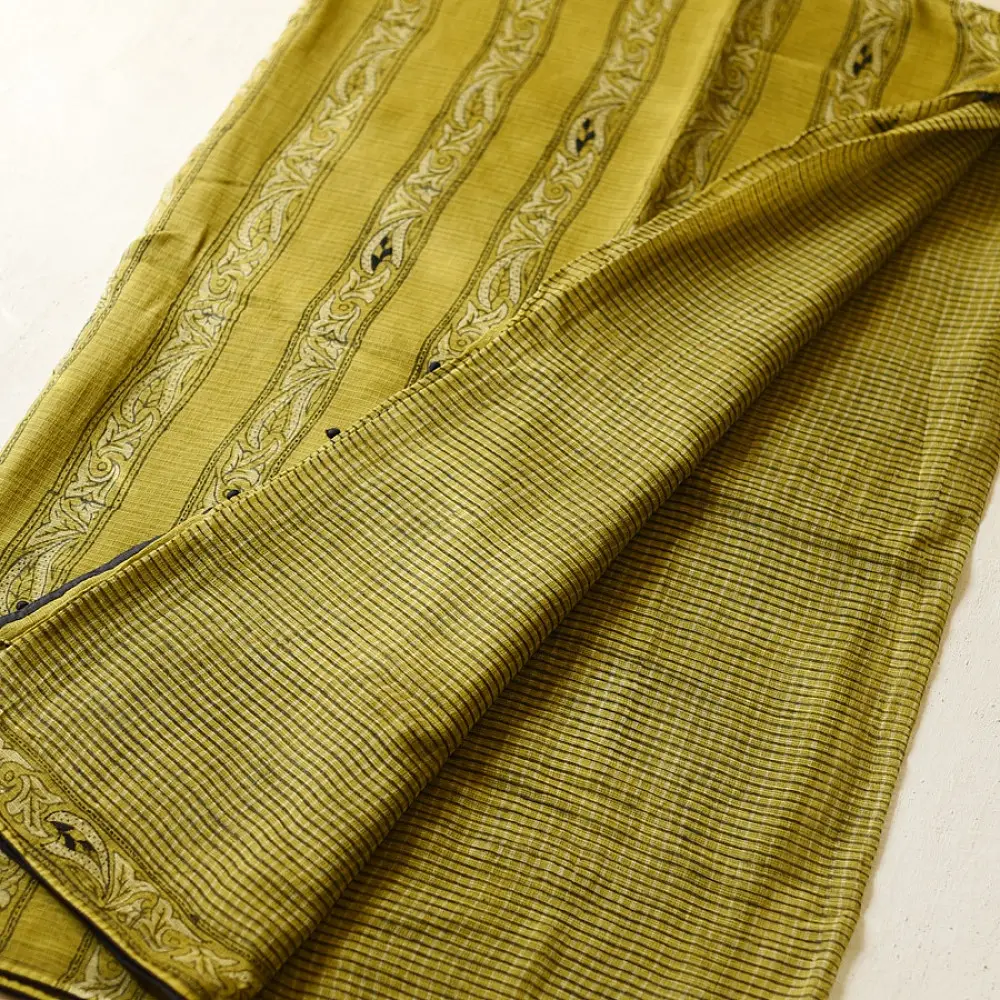 shop Block Printed Kota Cotton | Hand Embroidered Saree