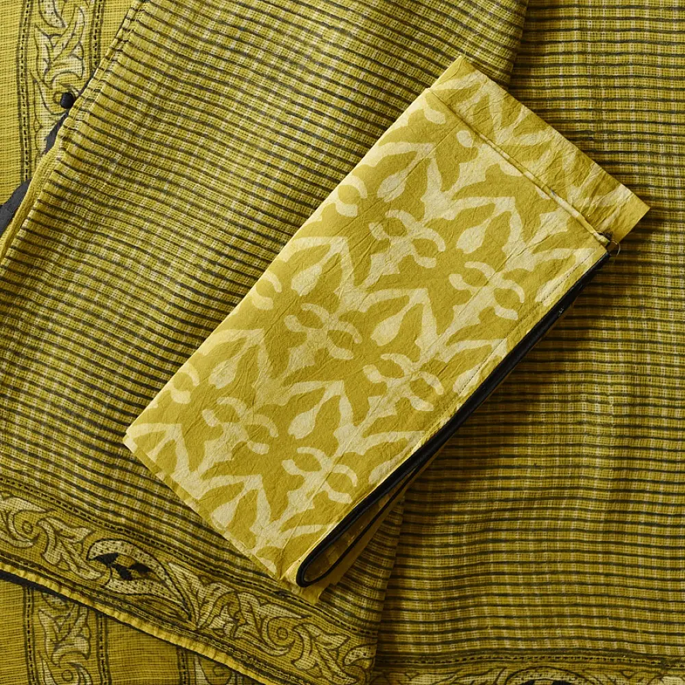shop Block Printed Kota Cotton | Hand Embroidered Saree