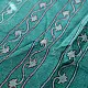 shop Block Printed Kota Cotton | Hand Embroidered Saree - Cyan Blue Color