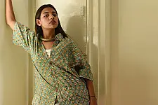 Sanganeri Shirt ✯ Pure Cotton - Block Printed Green Shirt