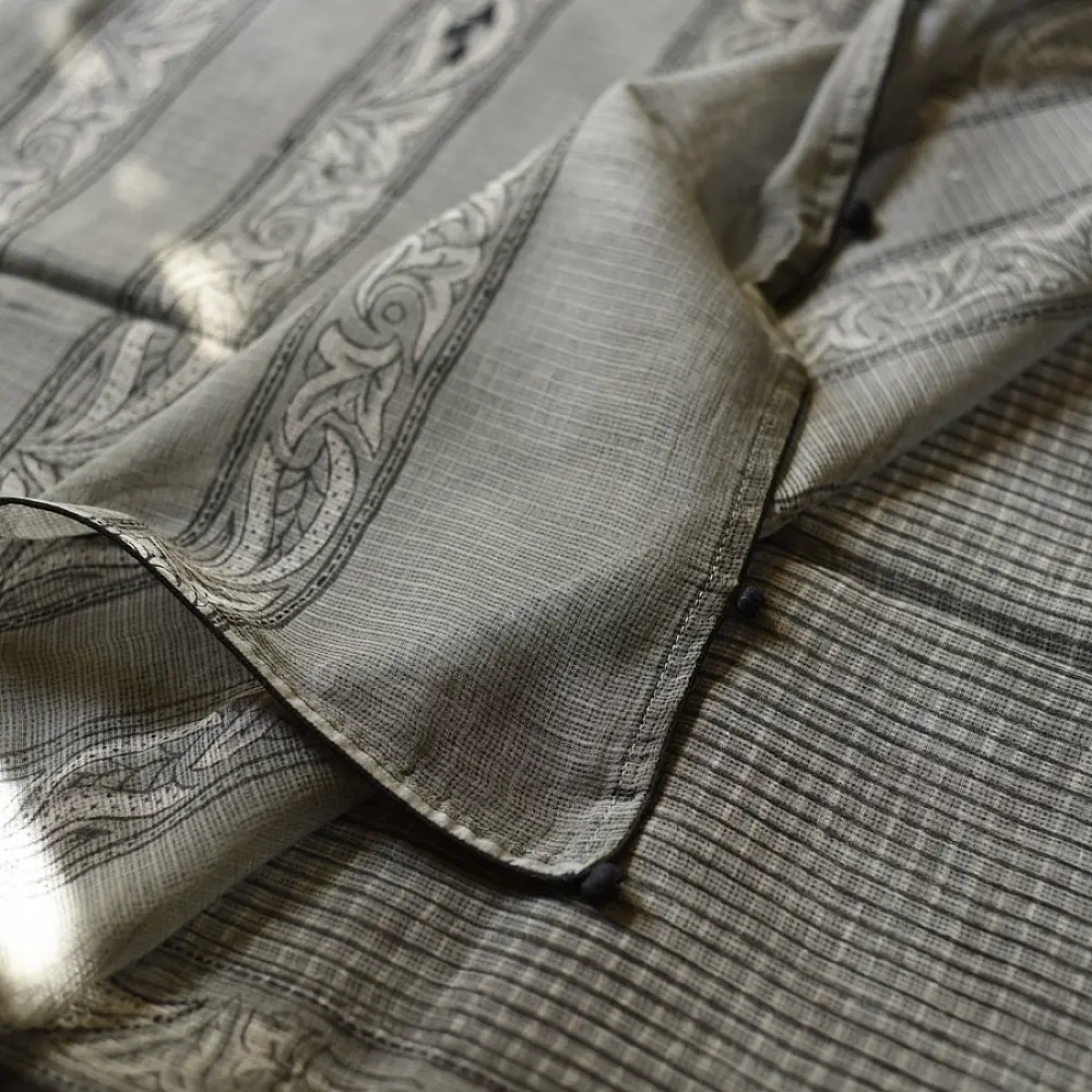 shop Block Printed Kota Cotton | Hand Embroidered Saree