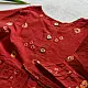 shop Pure Cotton Embroidered - Red Frock for Girls
