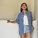 Shop block printed cotton shirt - Roses
