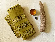 Block Printed Kota Cotton | Hand Embroidered Saree - Two options