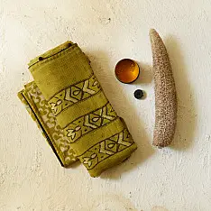 Block Printed Kota Cotton | Hand Embroidered Saree - Two options