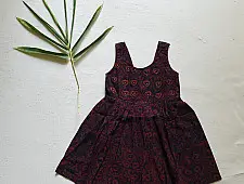 Little Karigari | Pure Cotton Embroidered - Black Frock for Girls