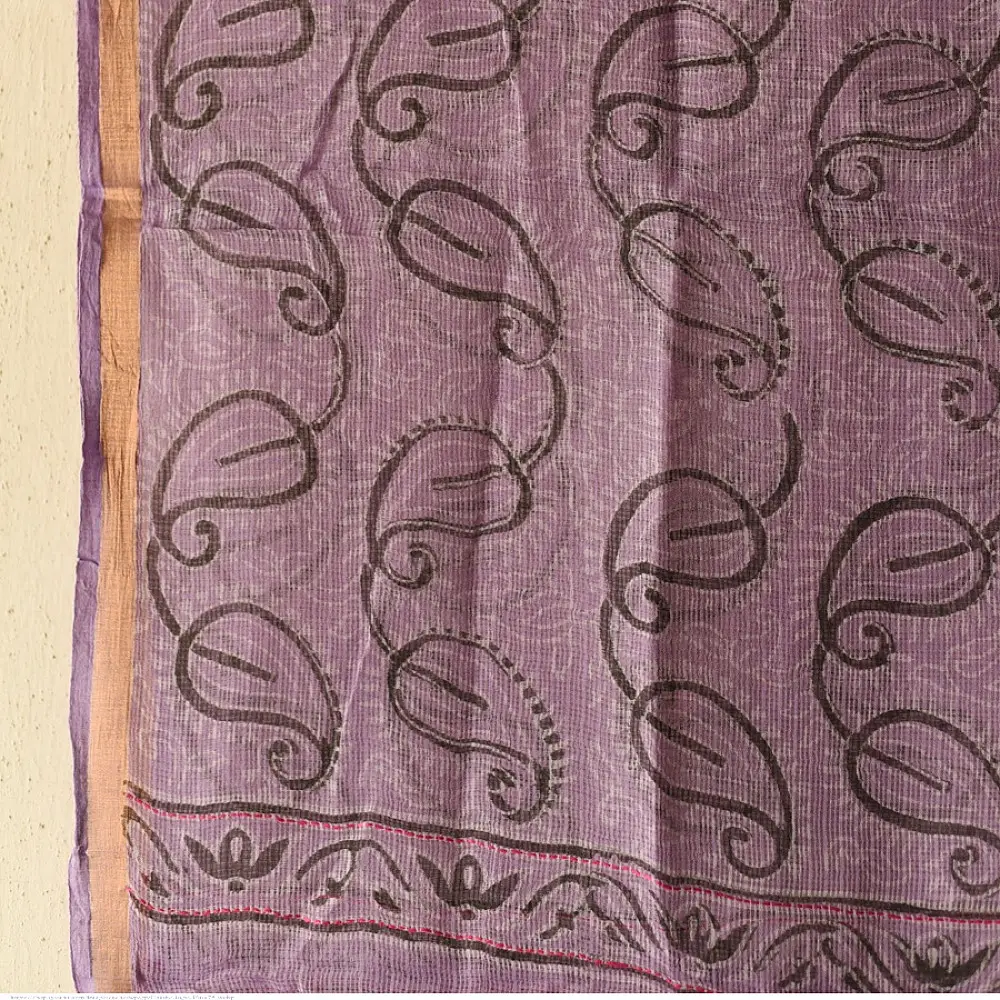 shop Block Printed Kota Cotton | Kota Doria Dupatta - Options - Yellow, Indigo, Green