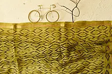 Block Printed Kota Cotton | Soft Kota Doria Cotton Dupatta - Yellow