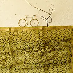 Block Printed Kota Cotton | Soft Kota Doria Cotton Dupatta - Yellow