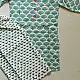 mint green pure cotton girls kurta and palazzo set with scalloped prints and embroidered accents