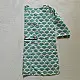 mint green pure cotton girls kurta and palazzo set with scalloped prints and embroidered accents